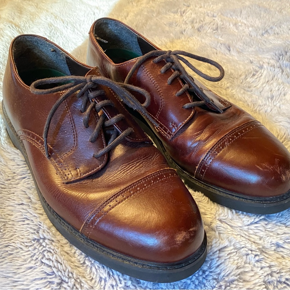 Nunn Bush Dark Brown Leather Oxfords